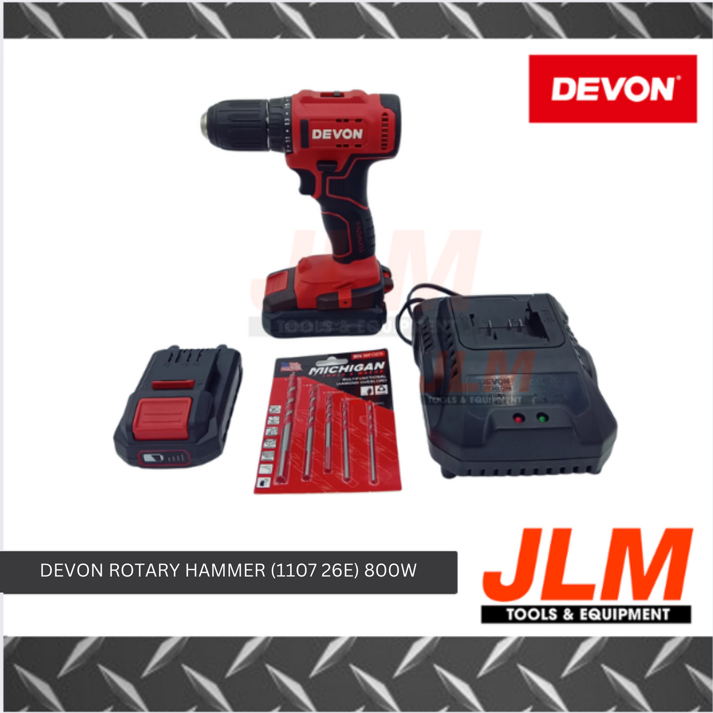 DEVON 26MM ROTARY HAMMER 1107-26E (800W)