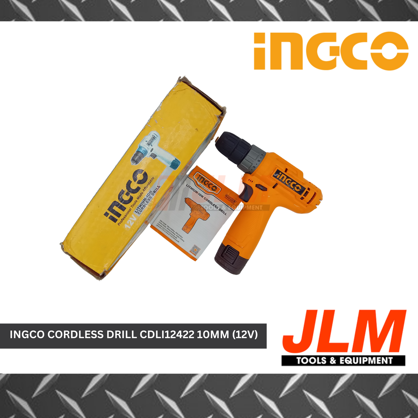 INGCO CORDLESS DRILL CDLI12422 10MM (12V)