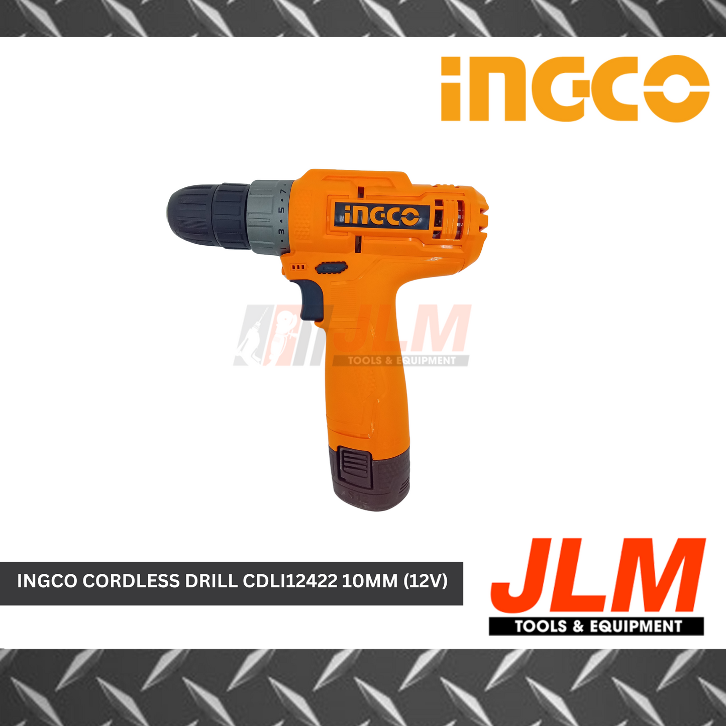 INGCO CORDLESS DRILL CDLI12422 10MM (12V)