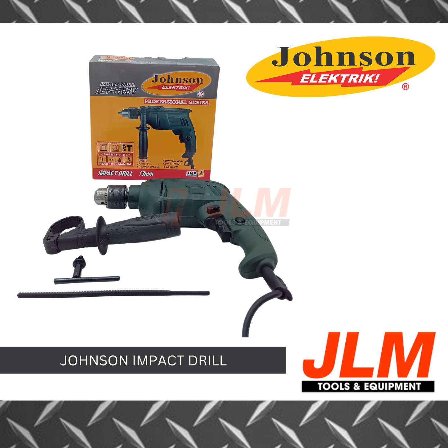 JOHNSON ELEKTRIK IMPACT DRILL 220V JET-1003V 13MM (650W)