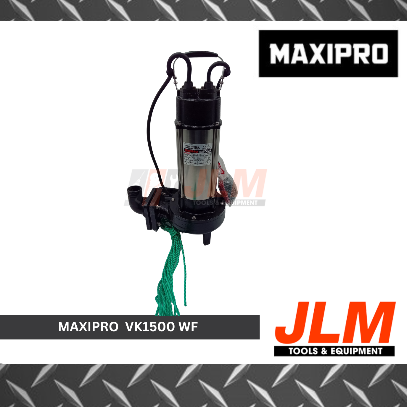 MAXIPRO SUBMERSIBLE SEWAGE PUMP W/ CUTTER WITH FLOAT SWITCH 220V VK1500WF (2HP)