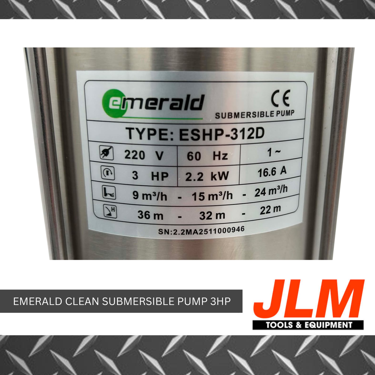Emerald High Head Submersible Pump 3HP