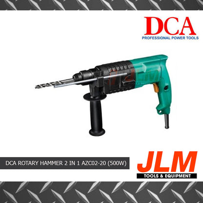 DCA HAMMER DRILL ROTARY HAMMER 2 IN 1 AZC02-20 (500W)