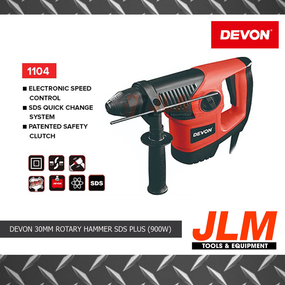DEVON 30MM ROTARY HAMMER 1104 (900W)