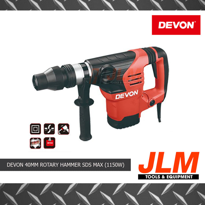 DEVON 40MM ROTARY HAMMER 1108-40D (1150W) – JLM Tools & Equipment