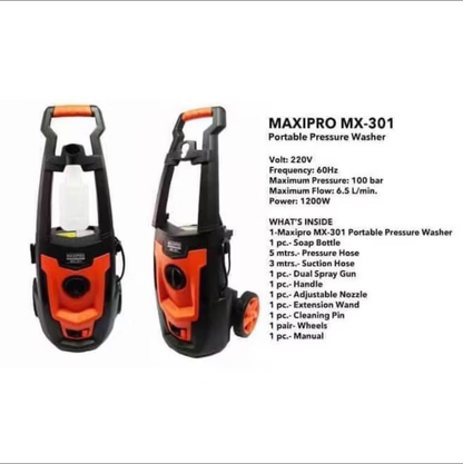 Maxipro MX-301 Portable High Pressure Washer