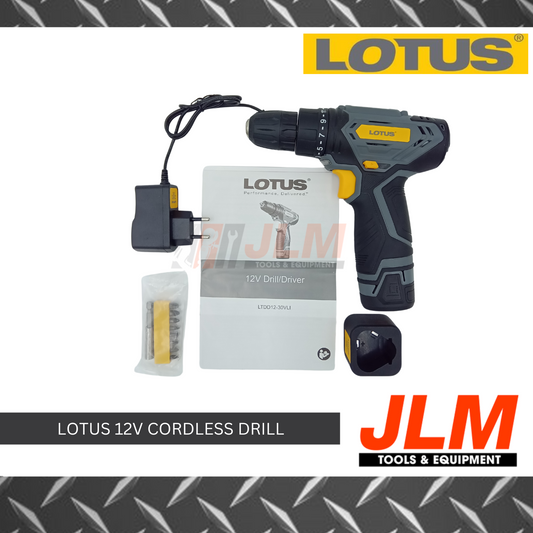 LOTUS CORDLESS DRILL LTDD12-30VLI 10MM (12V)