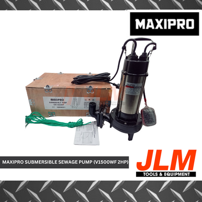 MAXIPRO SUBMERSIBLE SEWAGE PUMP WITH FLOAT SWITCH V1500WF (2HP)