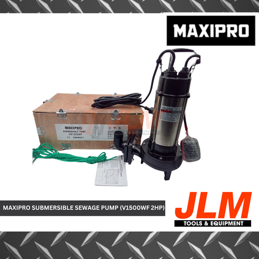 MAXIPRO SUBMERSIBLE SEWAGE PUMP WITH FLOAT SWITCH V1500WF (2HP)