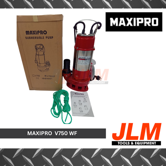 MAXIPRO SUBMERSIBLE SEWAGE PUMP WITH FLOAT SWITCH V750WF (1HP)
